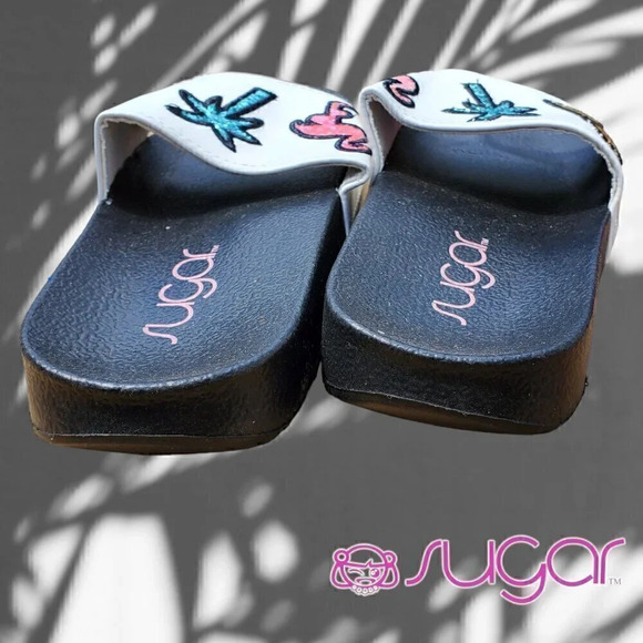Sugar | Girls Lemonade Pool Slide Sandal | Sequin and Stitch | White - Picture 3 of 8